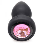28x Silicone Vibrating Gem Anal Plug With Remote - Small by XR Brands from LoveMart Co.