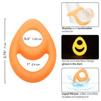 Alpha Glow-in-the-Dark Liquid Silicone Teardrop Ring by CalExotics from LoveMart Co.