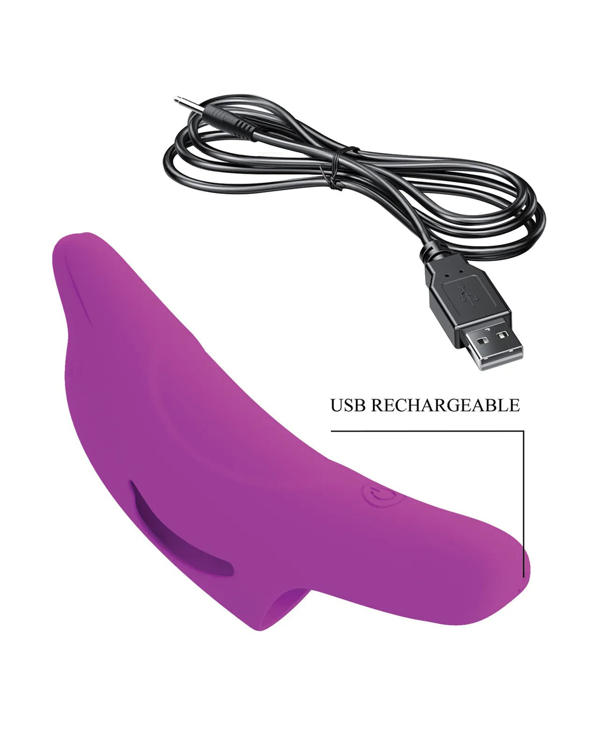 Delphini Dolphin Honey Finger Vibrator - Fuchsia by Pretty Love from LoveMart Co.