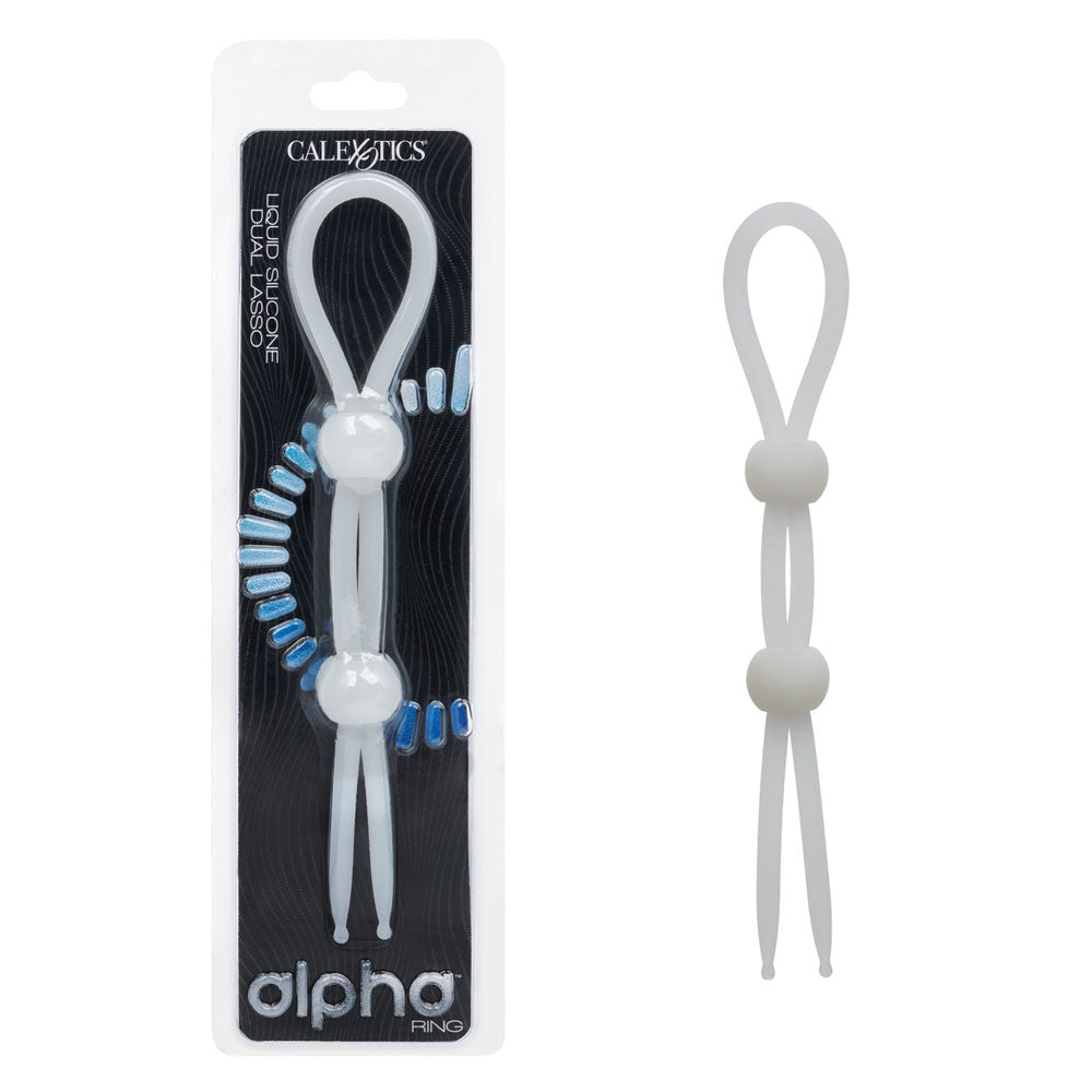 Alpha Liquid Silicone Dual Lasso - Natural by CalExotics from LoveMart Co.