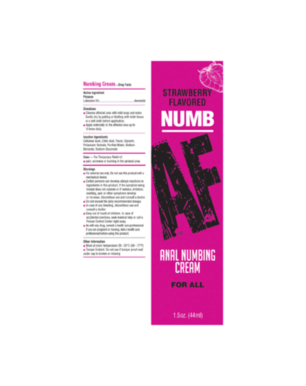 Numb Af Anal Desensitizer Strawberry 1.5oz by Little Genie from LoveMart Co.