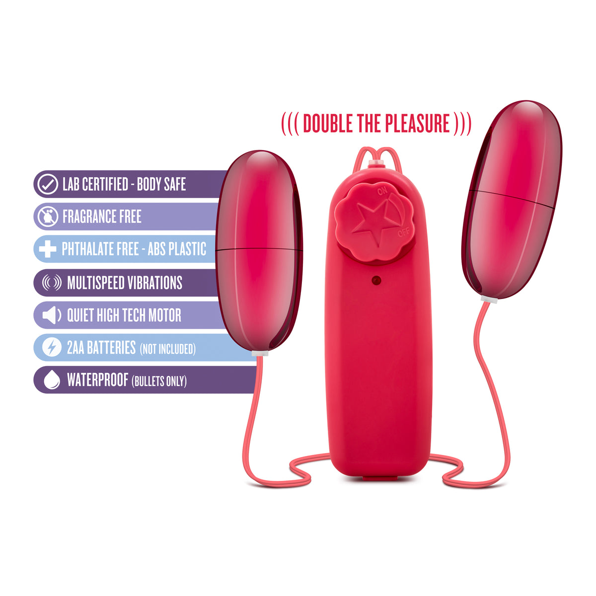 B Yours Double Pop Eggs - Cerise by Blush from LoveMart Co.