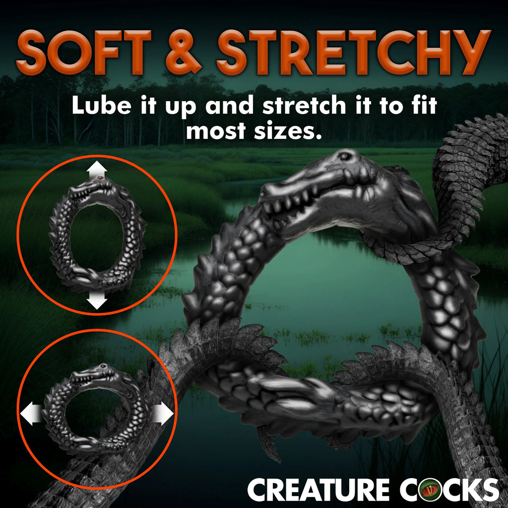 Caiman Silicone Cock Ring by XR Brands from LoveMart Co.
