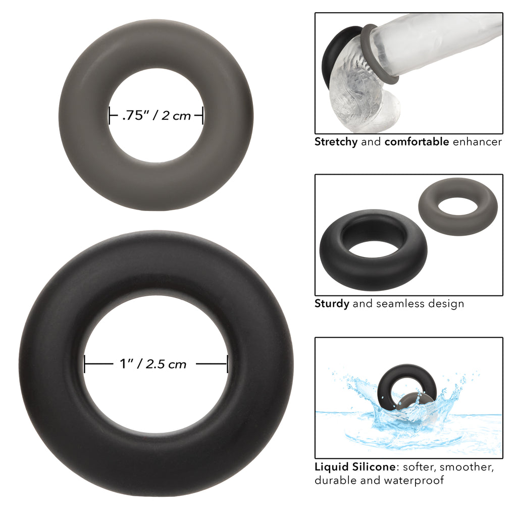 Alpha Liquid Silicone Prolong Set of 2 - /gray by CalExotics from LoveMart Co.