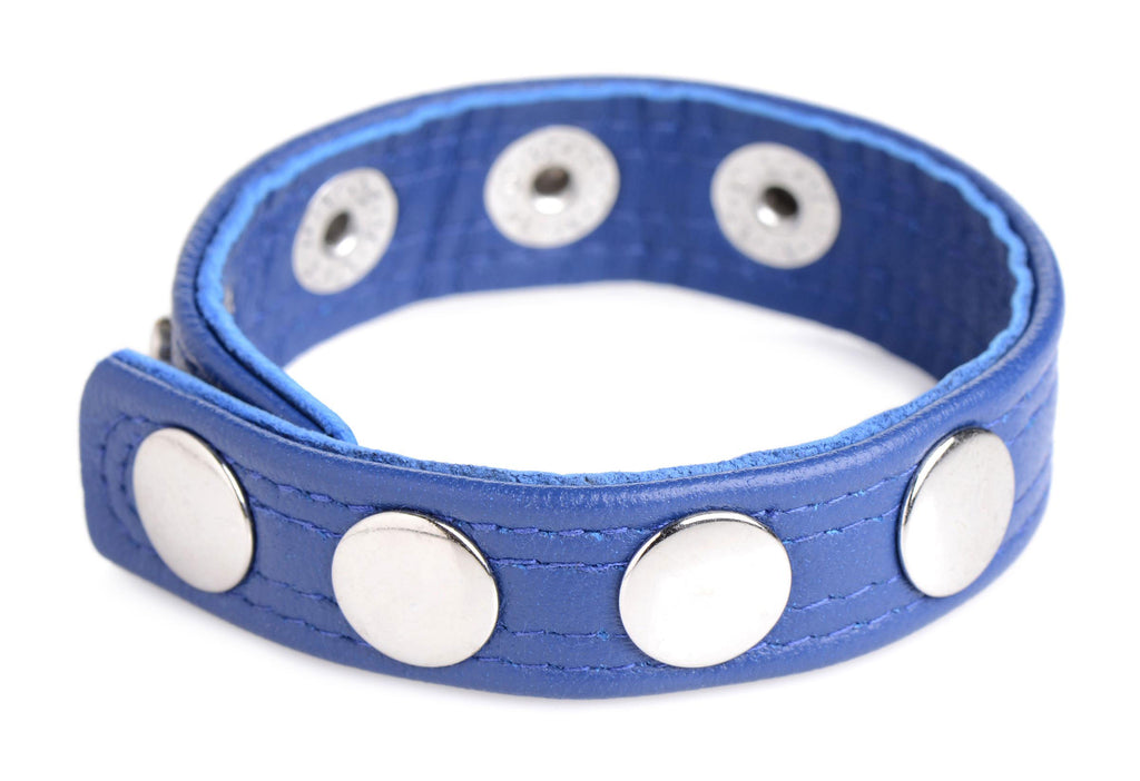 Cock Gear Leather Speed Snap Cock Ring by XR Brands from LoveMart Co.