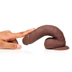 Easy Riders 7" Silicone Dildo With Balls - Dark by Curve Toys from LoveMart Co.