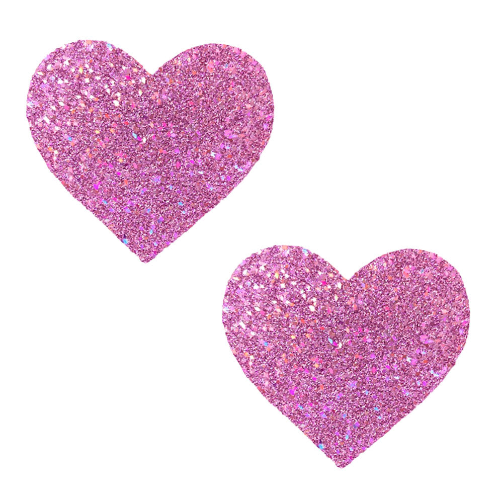 Pegasus Kisses Iridescent Glitter I Heart U Nipztix Pasties by Neva Nude from LoveMart Co.
