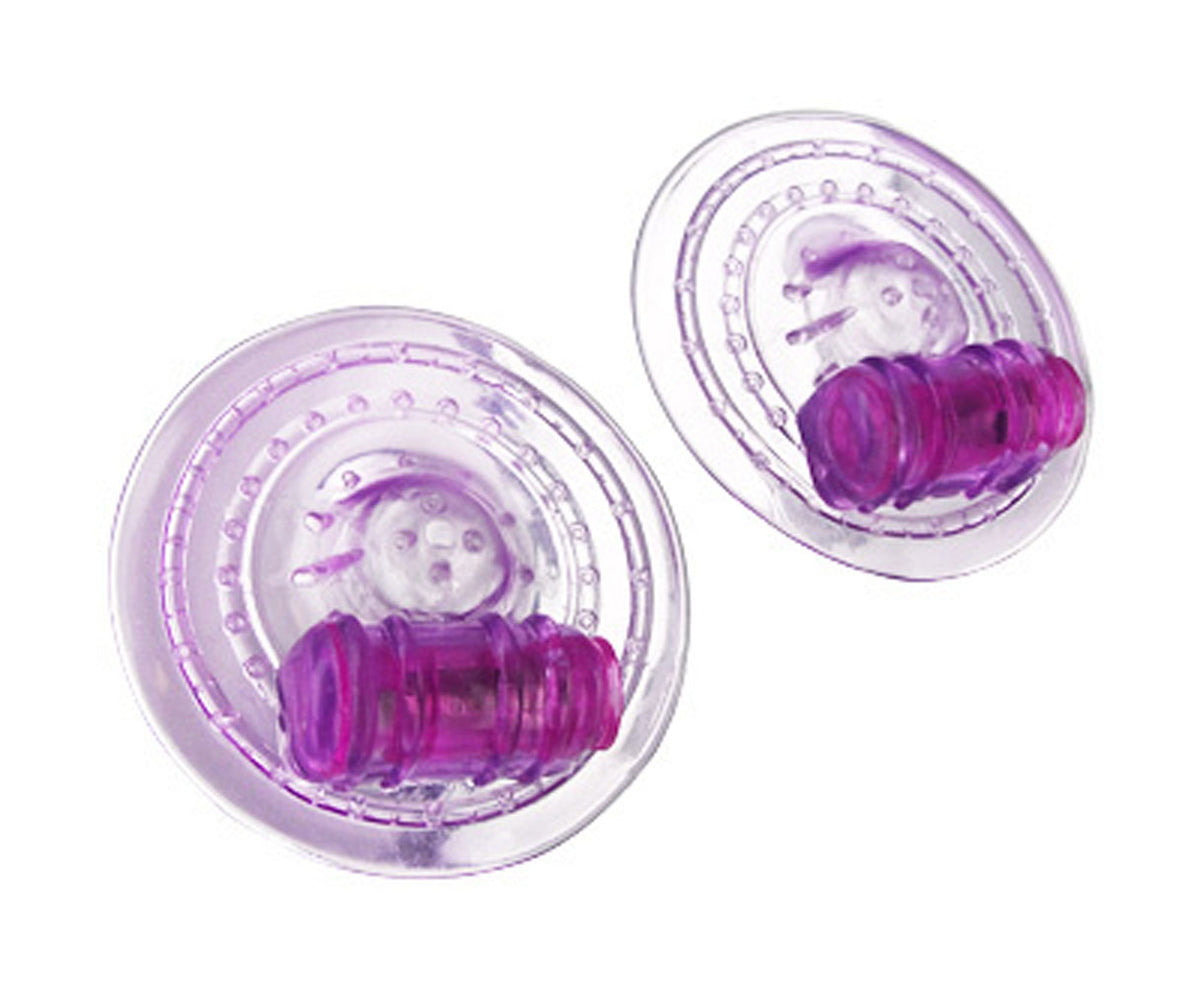 Razzles Vibrating Nipple Pads - Purple by XR Brands from LoveMart Co.