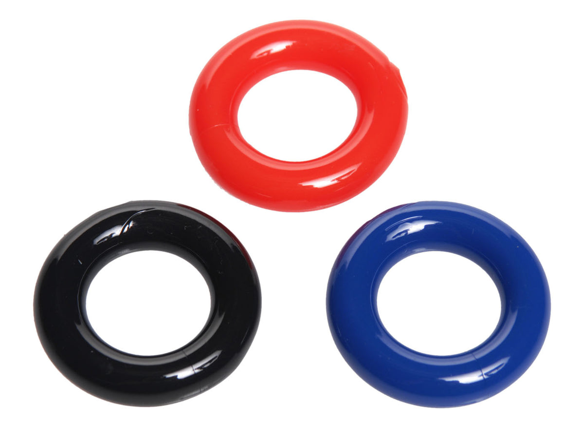 Stretchy Cock Ring 3 Pack by XR Brands from LoveMart Co.