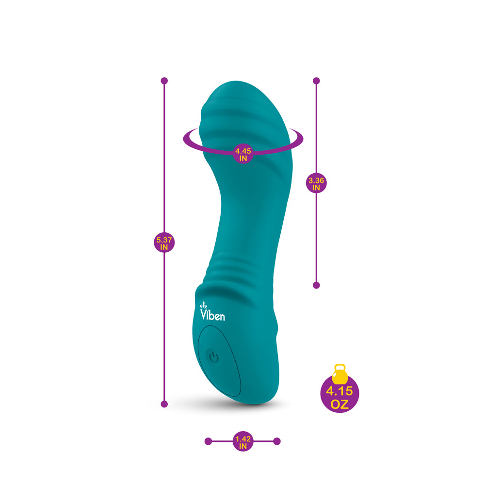 Lalita Mini Pleasure Ridges G-Spot Vibe - Ocean by Viben from LoveMart Co.
