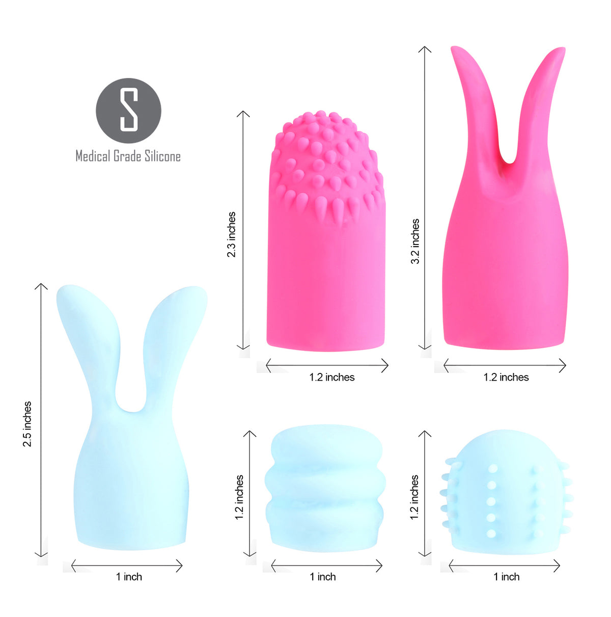 Quinn 5 Piece Silicone Attachments by Maia Toys from LoveMart Co.