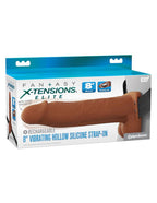 Fantasy X-Tensions Elite 8" Vibrating Hollow Silicone Strap-on by Pipedream from LoveMart Co.