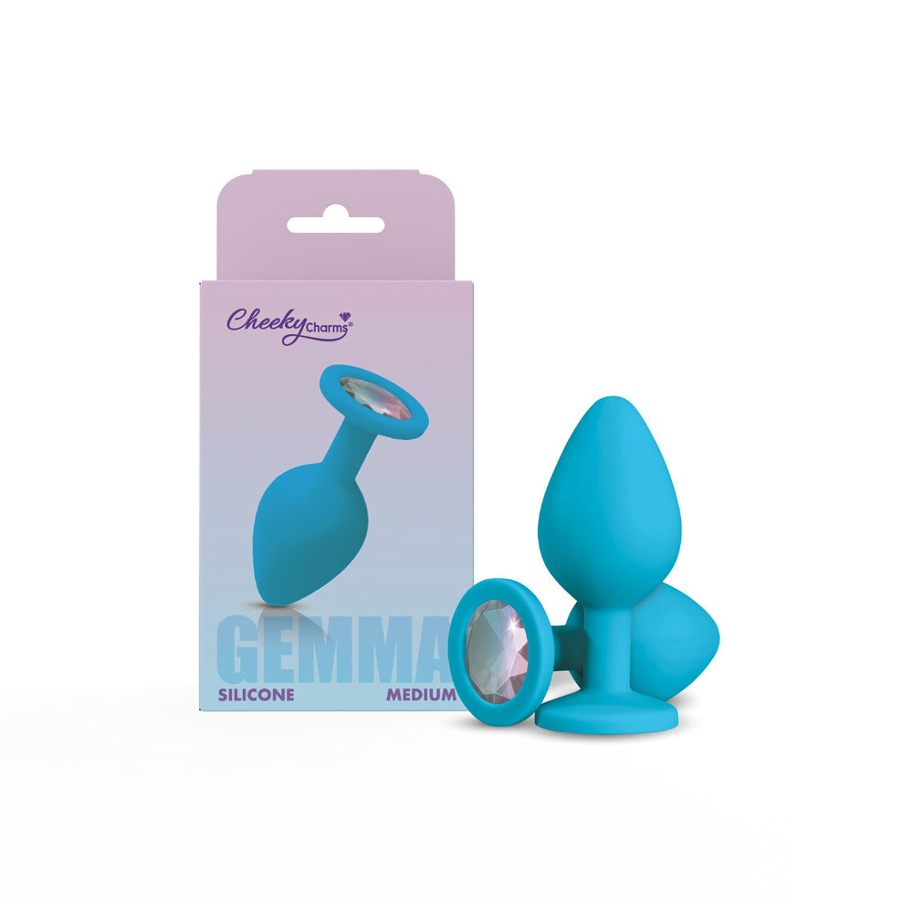 Gemma Clear Iridescent Gem Silicone Plug - M by Viben from LoveMart Co.