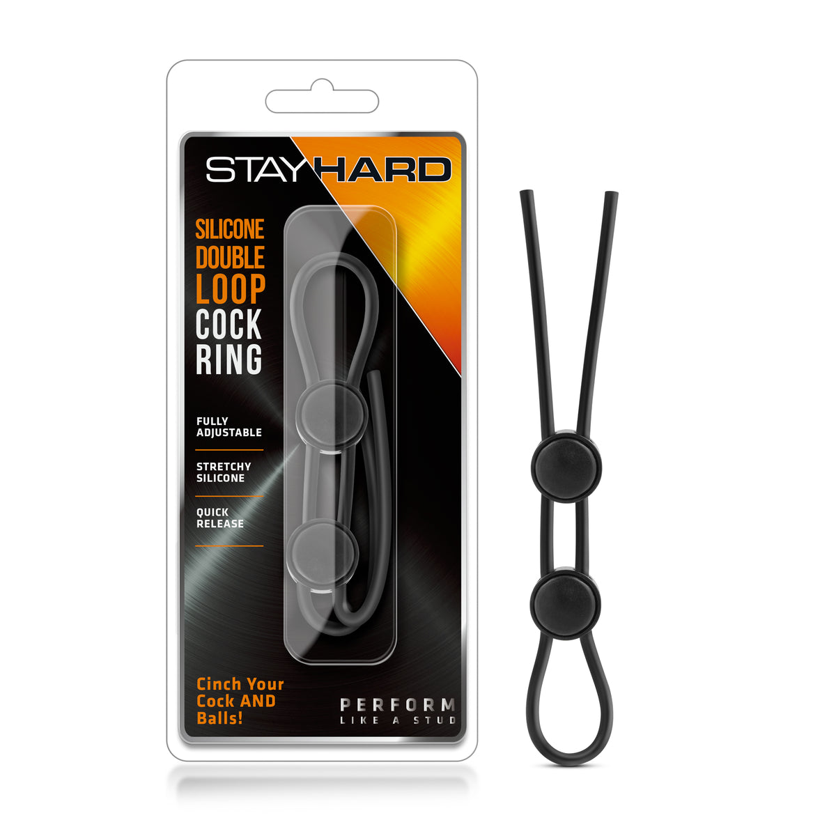 Stay Hard - Silicone Double Loop Cock Ring by Blush from LoveMart Co.