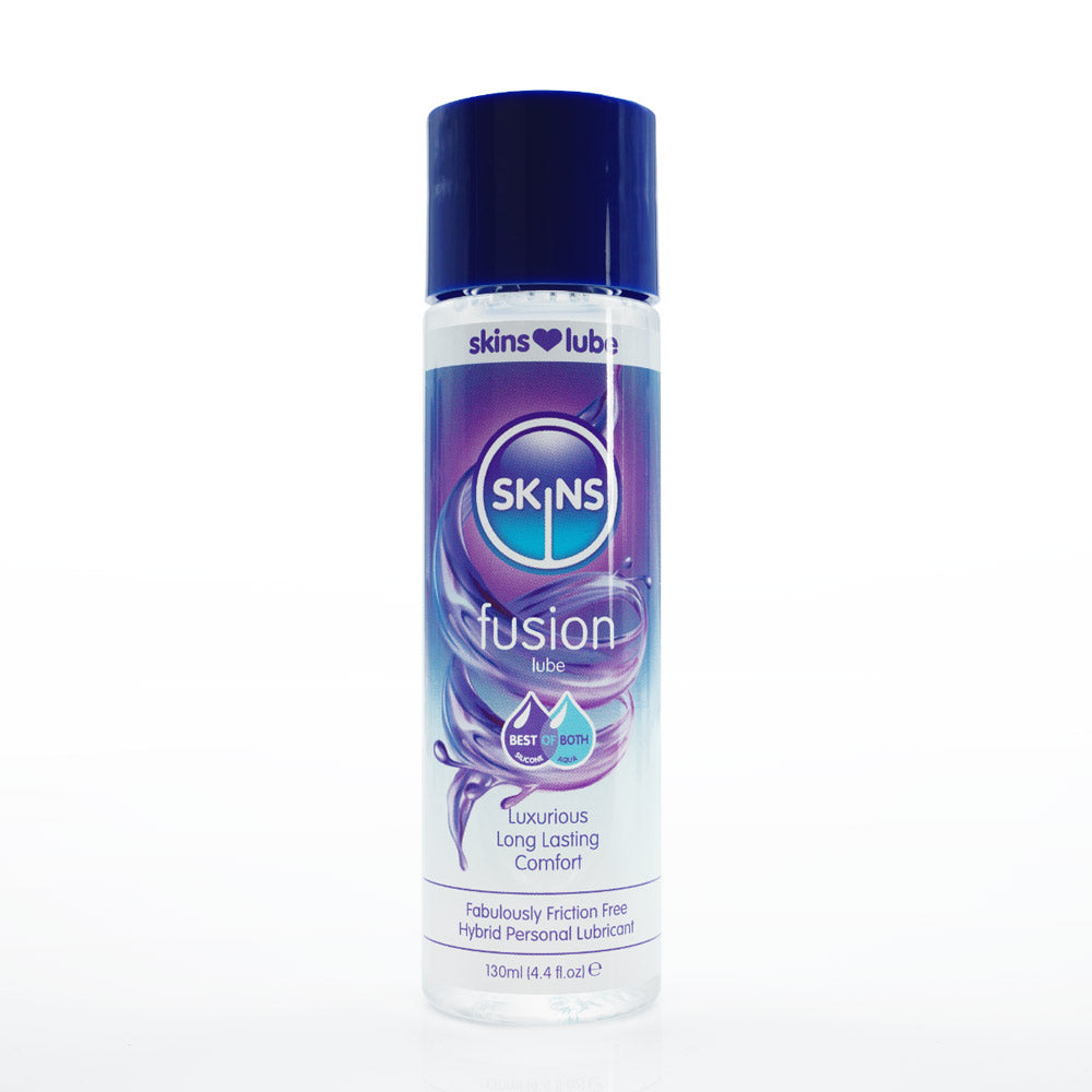 Skins Fusion Hybrid Silicone and Water Based Lubricant 4.4oz by Creative Conceptions from LoveMart Co.