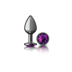 Round Gem Gunmetal Metal Plug - Md by Viben from LoveMart Co.