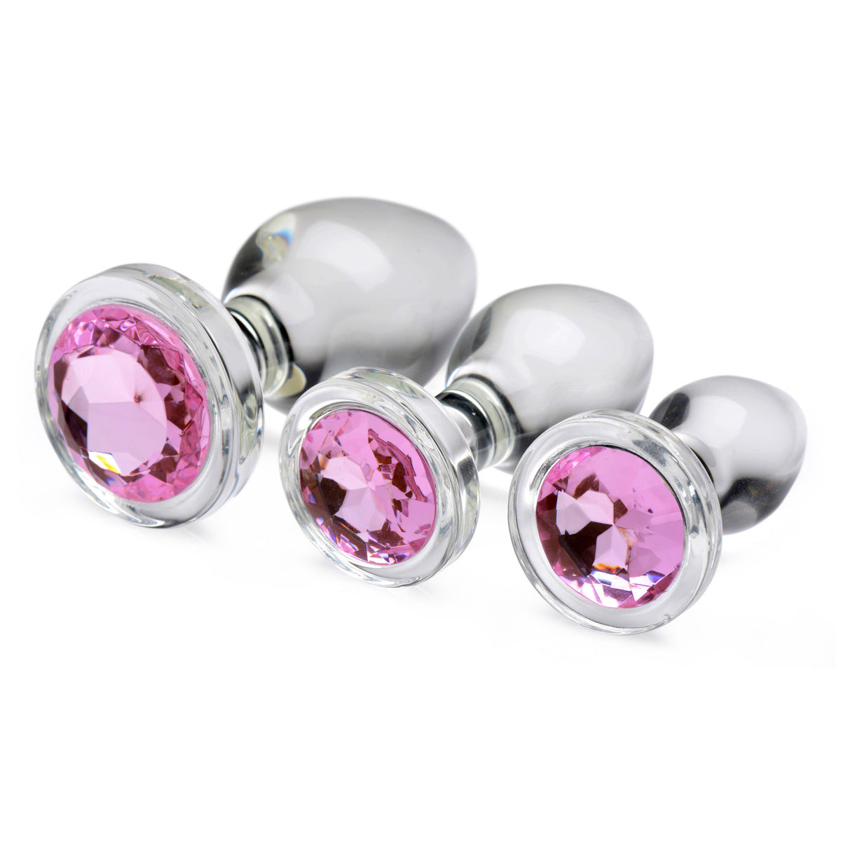 Gem Glass Anal Plug Set by XR Brands from LoveMart Co.