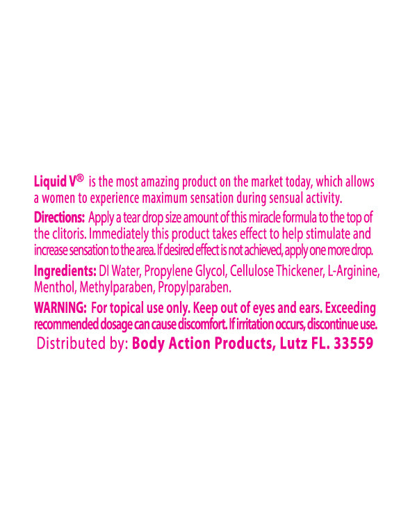 Liquid v for Women 1/3 Oz - Bulk by Body Action from LoveMart Co.