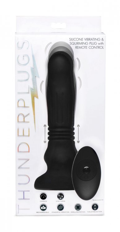 Silicone Swelling & Thrusting Plug With Remote Control by XR Brands from LoveMart Co.