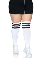 Over the Knee Athletic Socks - 1x/2x - /black by Leg Avenue from LoveMart Co.