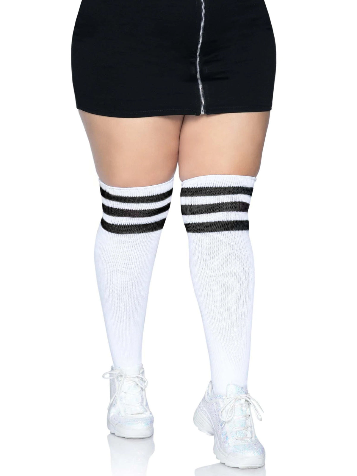 Over the Knee Athletic Socks - 1x/2x - /black by Leg Avenue from LoveMart Co.