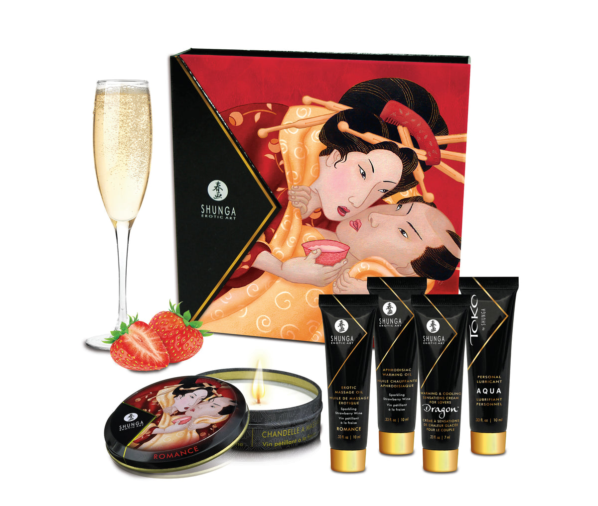 Geisha's Secrets Gift Set - Sparkling Strawberry by Shunga from LoveMart Co.