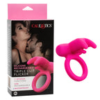 Silicone Rechargeable Triple Clit Flicker by CalExotics from LoveMart Co.