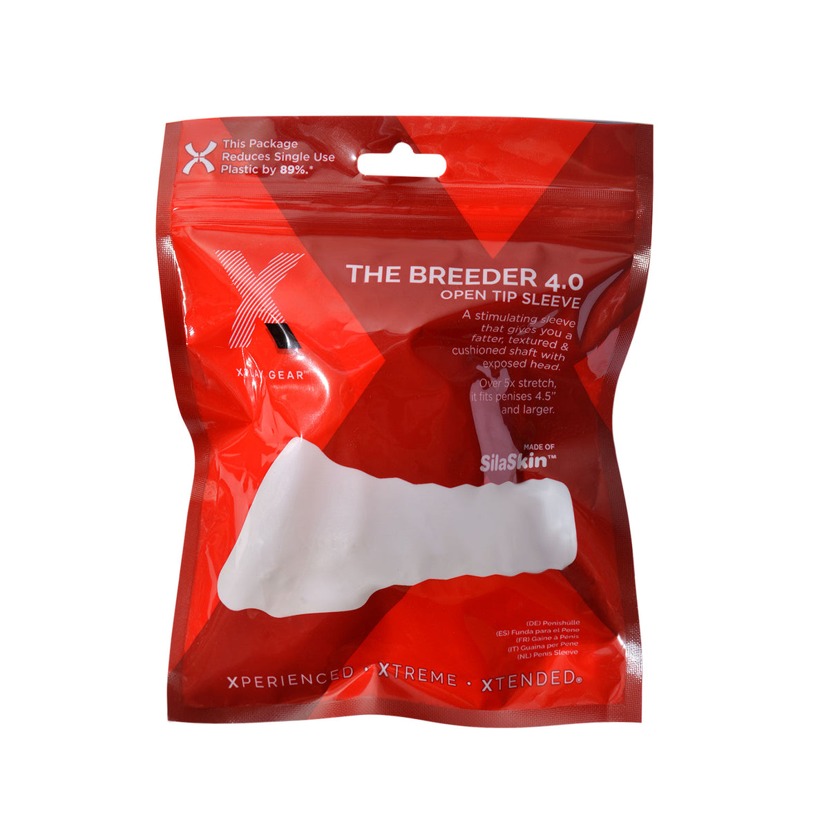The Xplay Breeder 4.0 - Open Tip Sleeve by Perfect Fit from LoveMart Co.