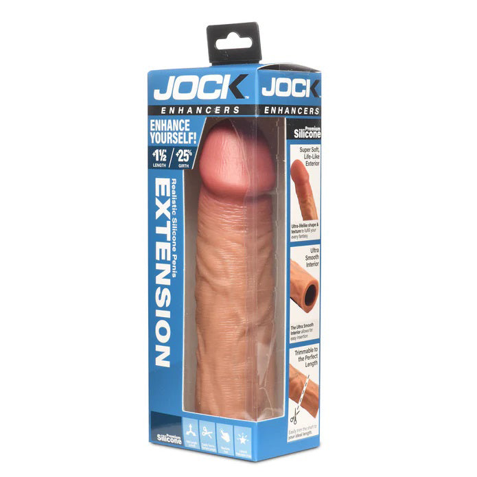 Jock 1.5" Silicone Penis Extension Sleeve - Medium by Curve Toys from LoveMart Co.