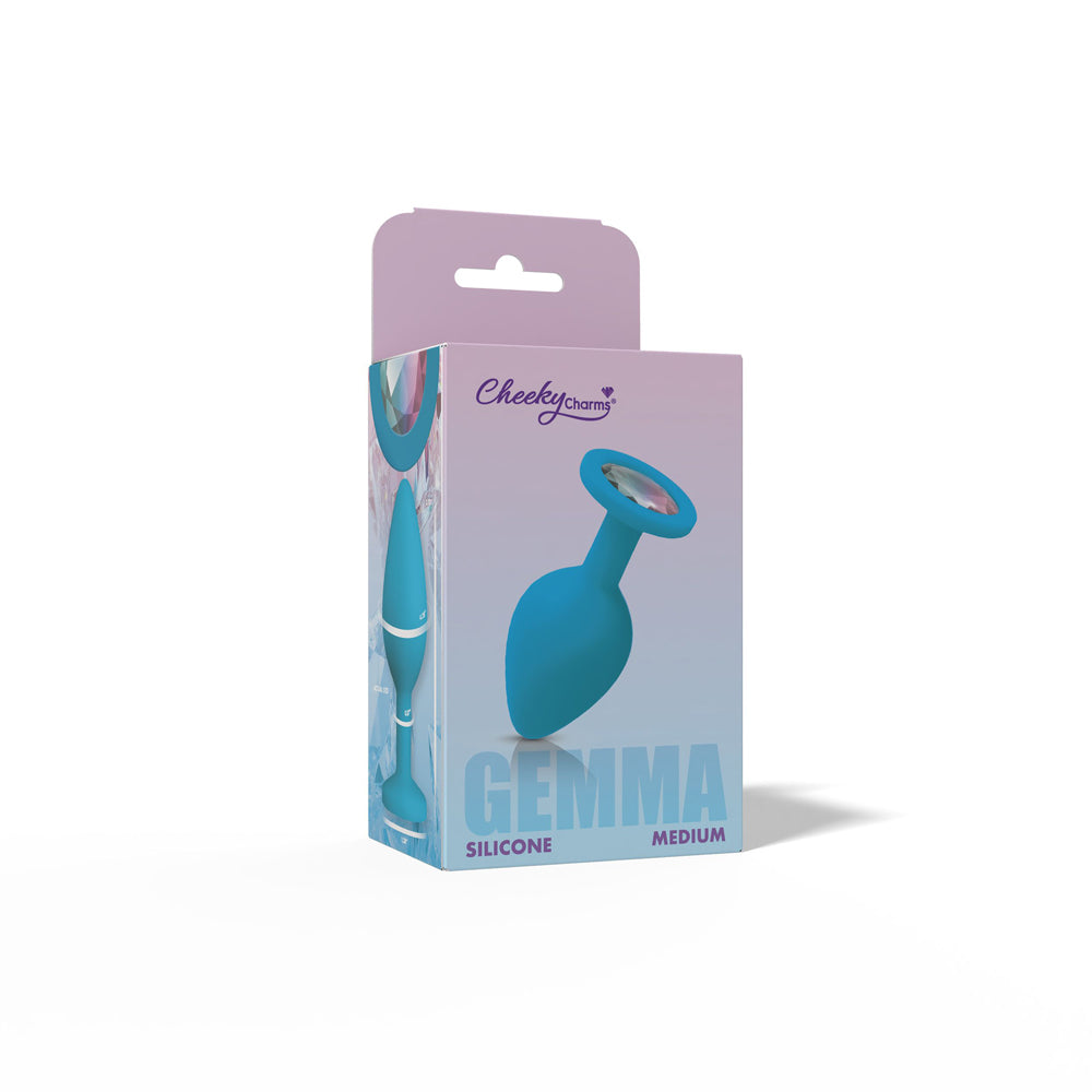 Gemma Clear Iridescent Gem Silicone Plug - M by Viben from LoveMart Co.
