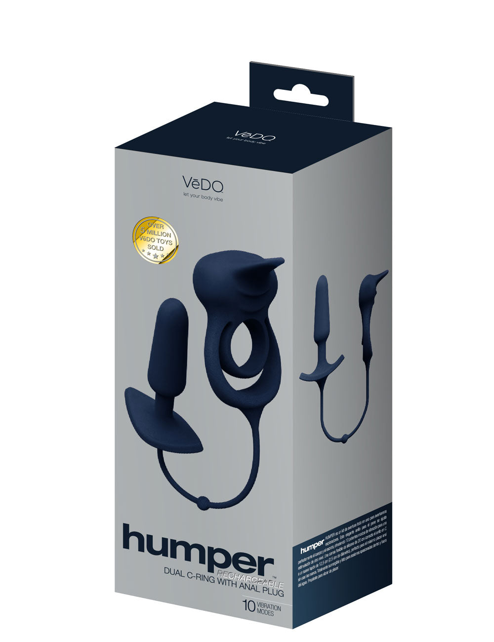 Humper Rechargeable Dual C-Ring With Anal Plug by VeDO from LoveMart Co.