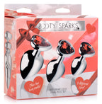 Red Heart Gem Anal Plug Set by XR Brands from LoveMart Co.