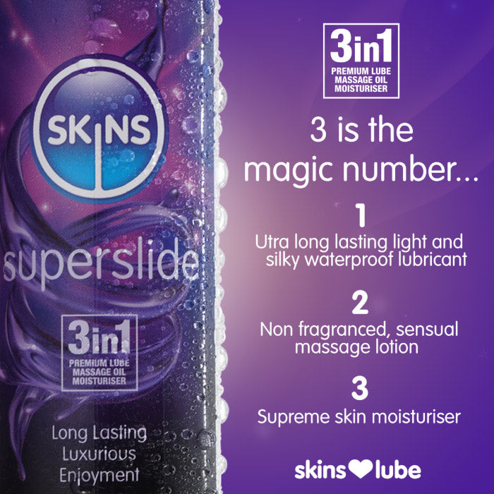 Skins Super Slide Silicone Based Lubricant 4.4oz by Creative Conceptions from LoveMart Co.