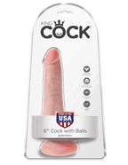 King Cock 6 Inch Cock With Balls - Light by Pipedream from LoveMart Co.