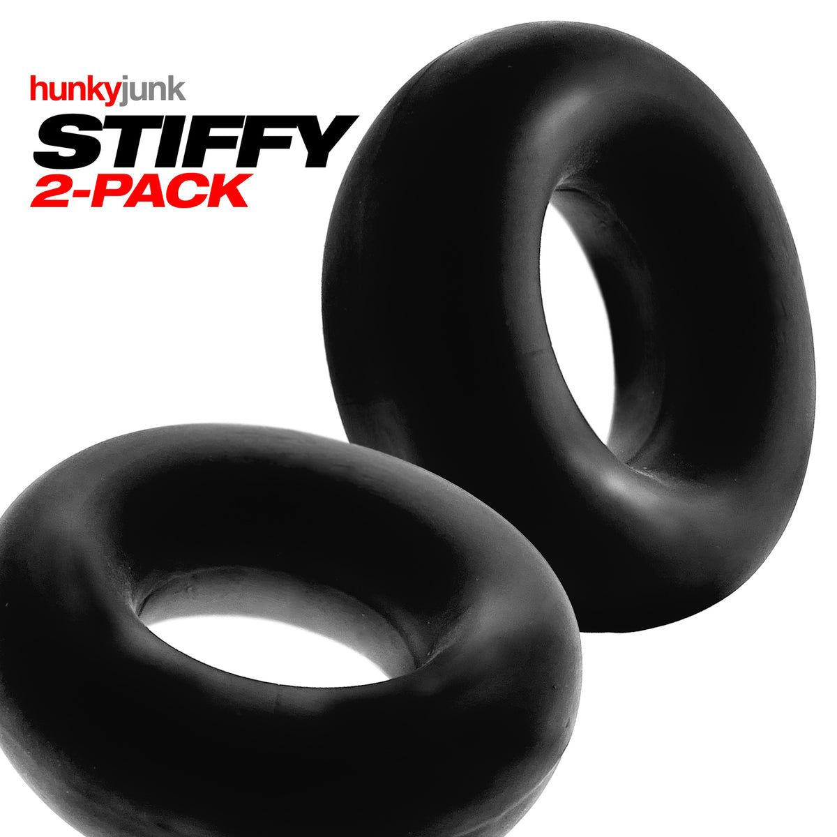 Stiffy 2 -Pack Bulge-Rings - Tar Ice by Oxballs from LoveMart Co.