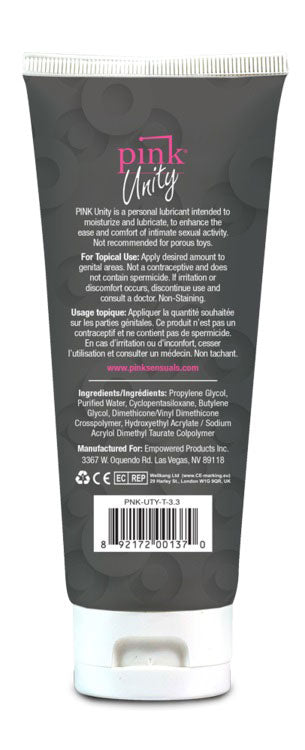 Unity 3.3 Oz. Tube by Gun Oil Pink Lubricant from LoveMart Co.