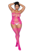 Curvy Aria Fishnet Body Stocking - X by Mapale from LoveMart Co.