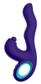 Klio Triple Action Thumping Rabbit Vibrator - Dark by Femme Funn from LoveMart Co.