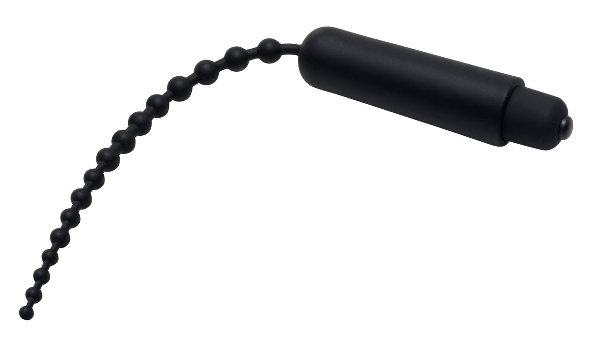 Dark Rod Vibrating Beaded Silicone Sound by XR Brands from LoveMart Co.