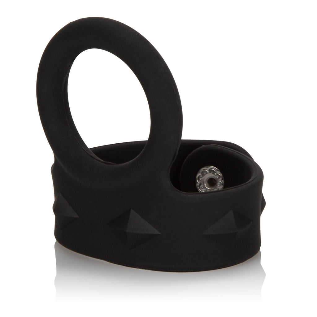 Silicone Tri-Snap Scrotum Support Ring - Large by CalExotics from LoveMart Co.