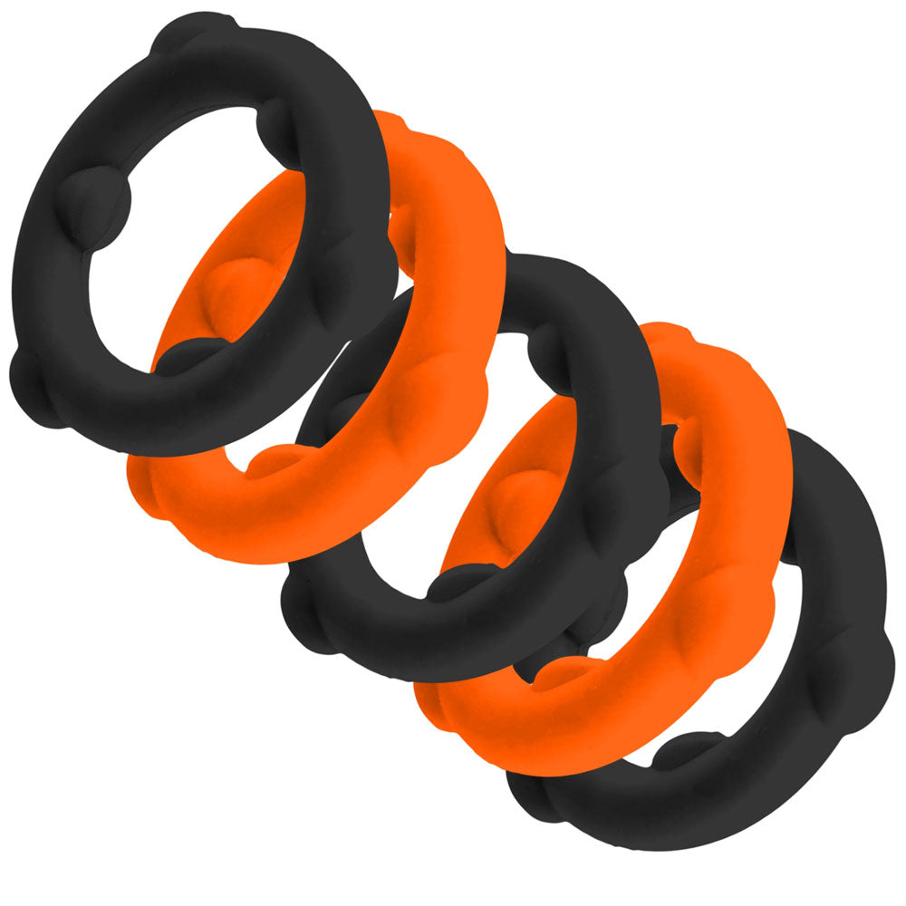 Gearheads 5 Pack Spinner Rings - Black by Oxballs from LoveMart Co.