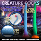 Makara Glow-in-the-Dark Silicone Snake Dildo by XR Brands from LoveMart Co.