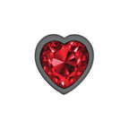 Deep Heart Gem Gunmetal Metal Plug - Lg by Viben from LoveMart Co.