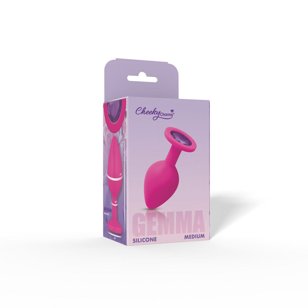Gemma Purple Gem Silicone Plug - Medium by Viben from LoveMart Co.