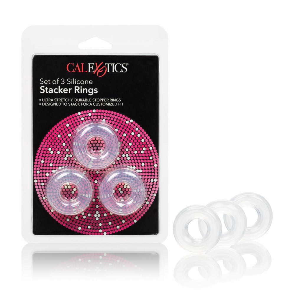 Set of 3 Silicone Stacker Rings by CalExotics from LoveMart Co.
