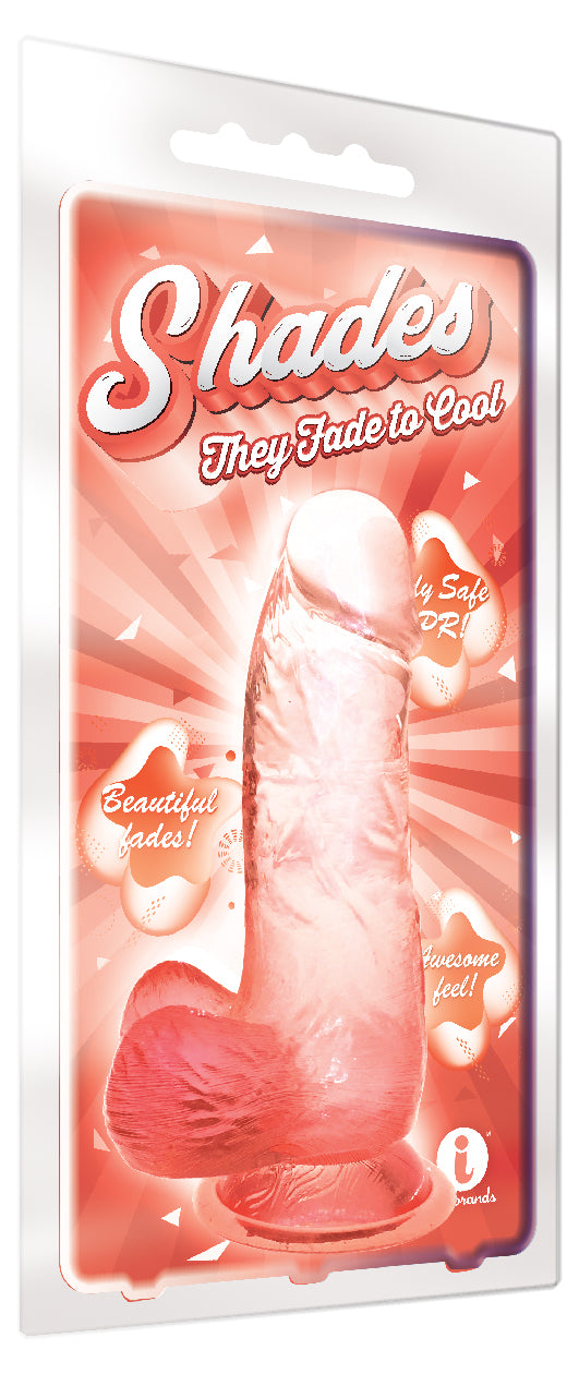 Shades - 6 Inch Gradient Dong - Coral by Icon Brands from LoveMart Co.