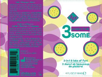 3some 3-in-1 Lubricant - Passion Fruit - 4 Fl. Oz. by ID - Lubricants from LoveMart Co.