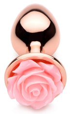 Pink Rose Anal Plug - Small by XR Brands from LoveMart Co.