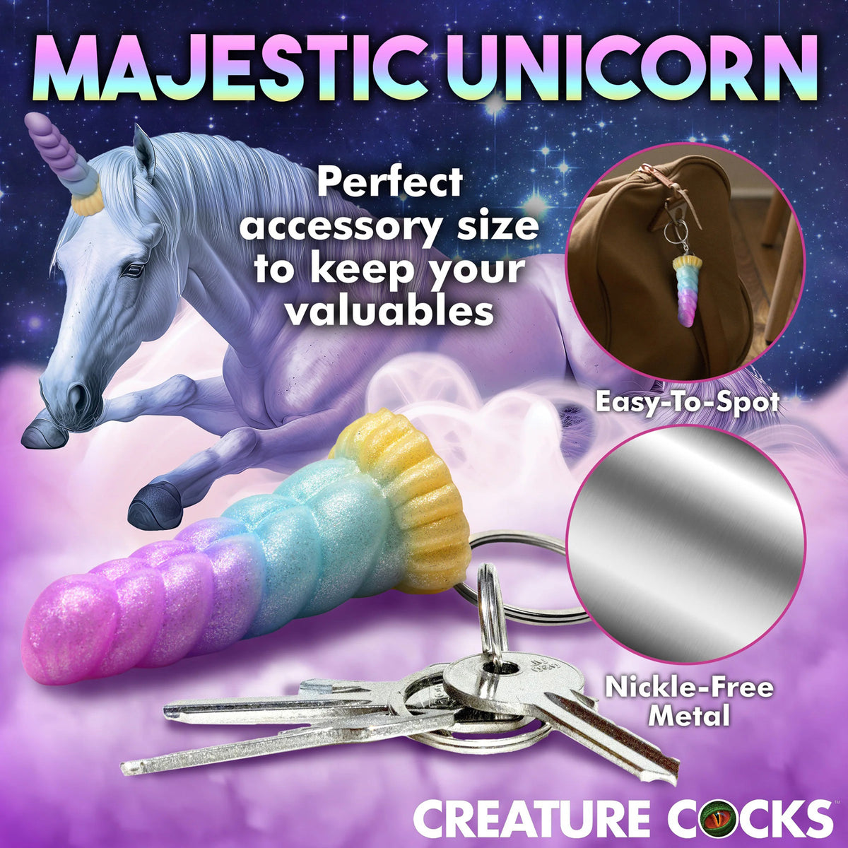 Mystique Unicorn Keychain by XR Brands from LoveMart Co.