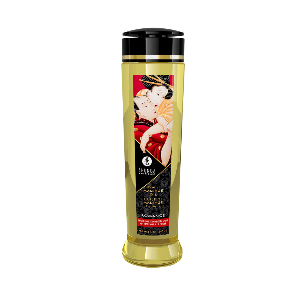 Massage Oils - Romance - 8 Fl. Oz. Sparkling Strawberry by Shunga from LoveMart Co.